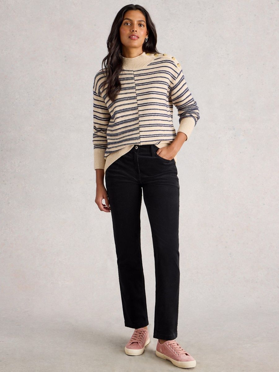 Bequeme Cordhose mit geradem Bein