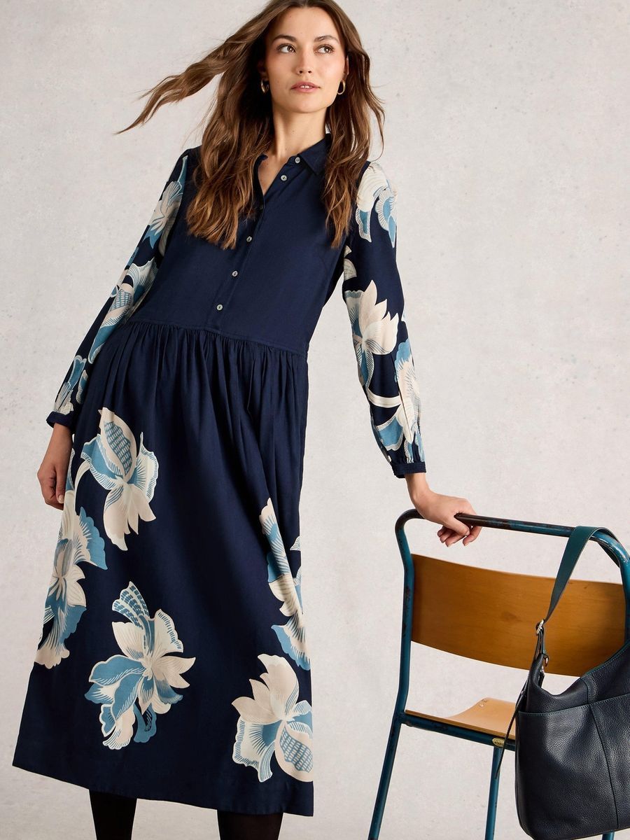 Blusenkleid Claire mit Blumenärmeln