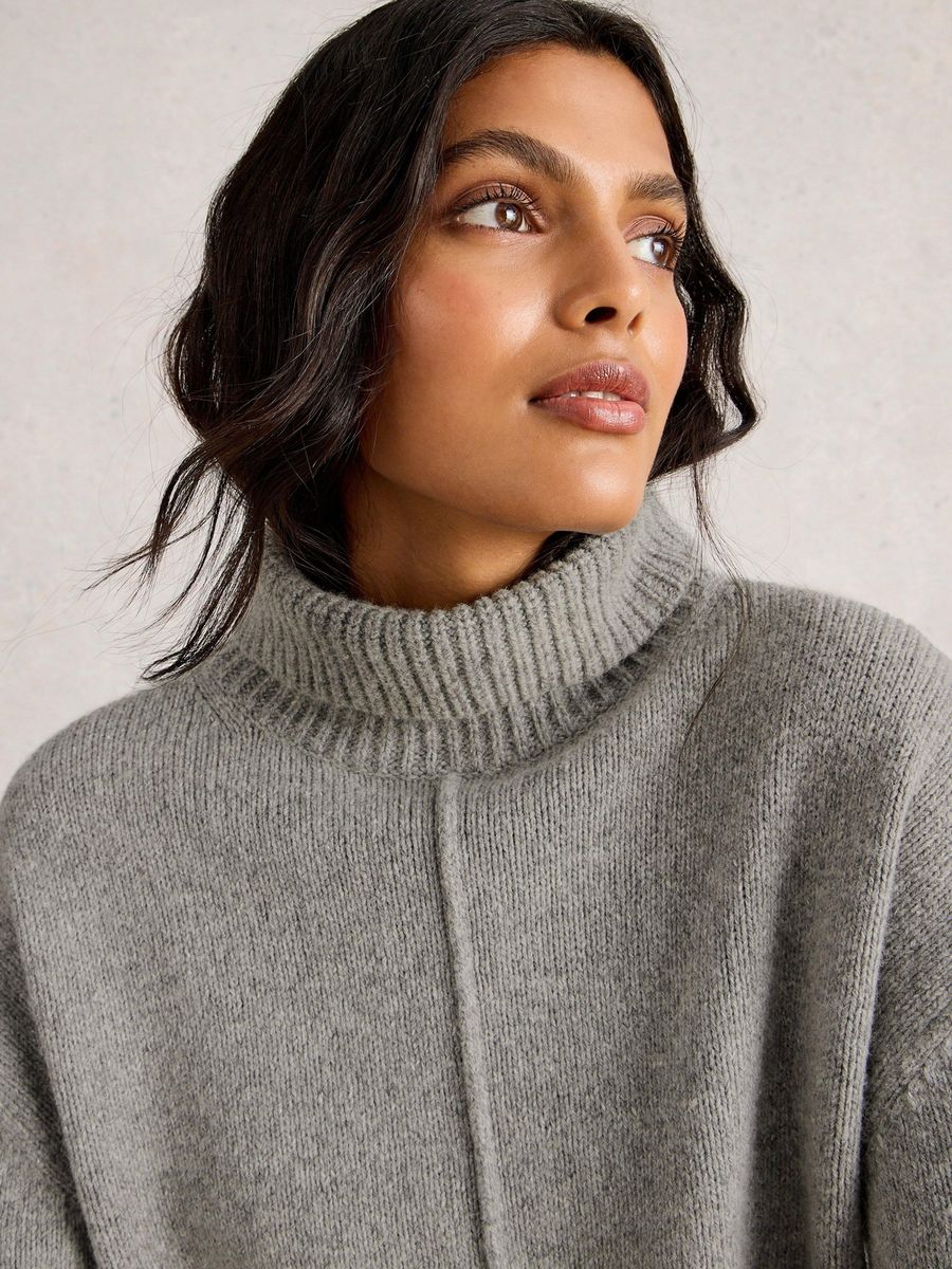 Klassischer Rollkragen Strickpullover
