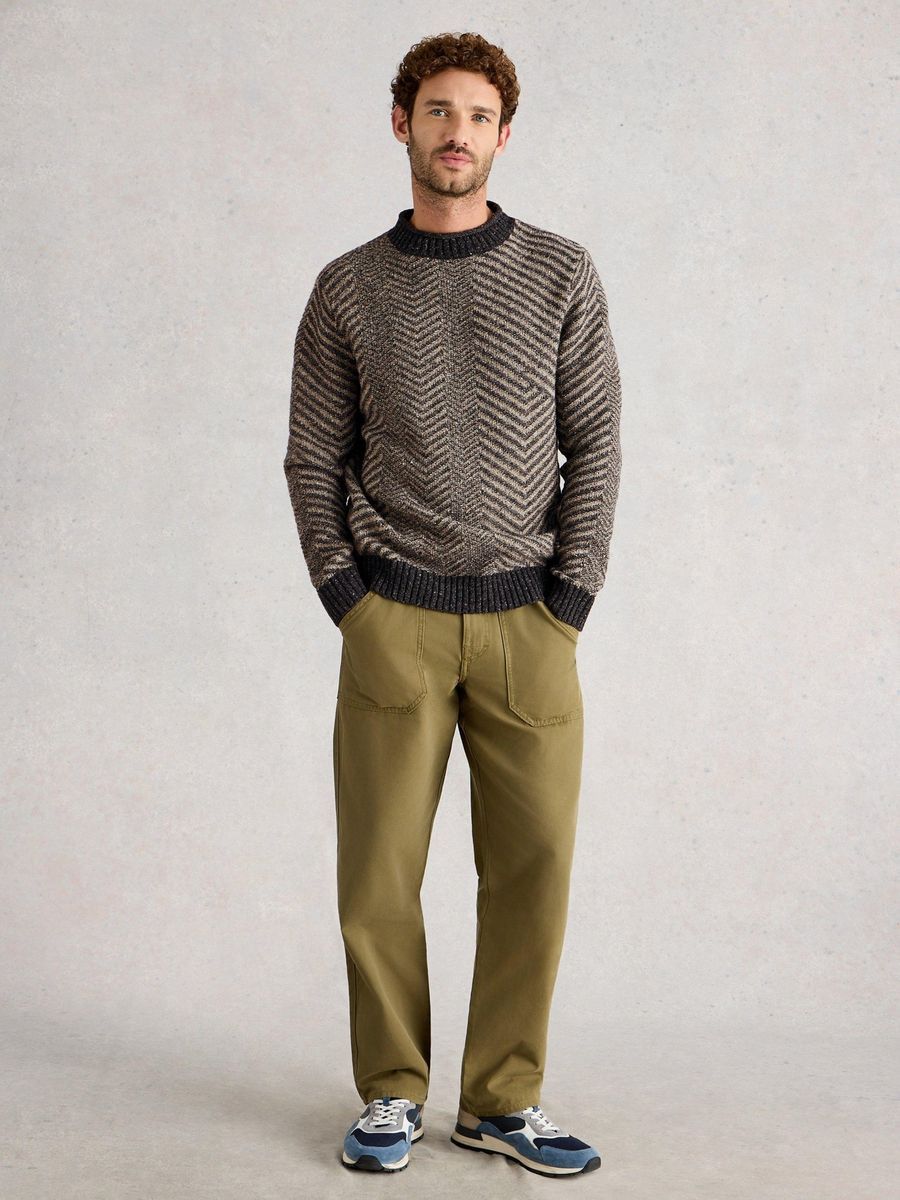Pullover Jarrow mit Fischgrätmuster