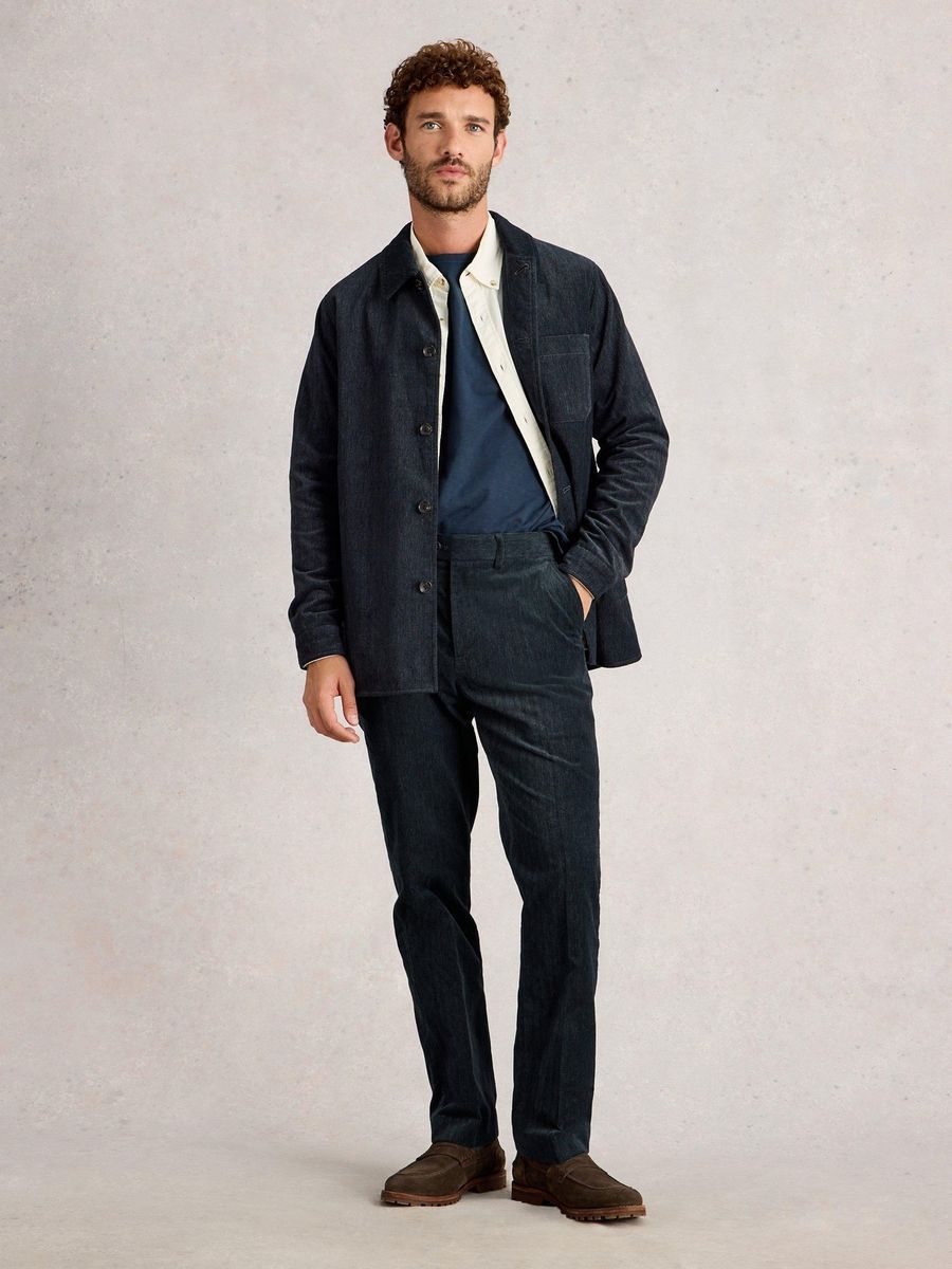 Klassische Cordhose mit Fischgrätmuster