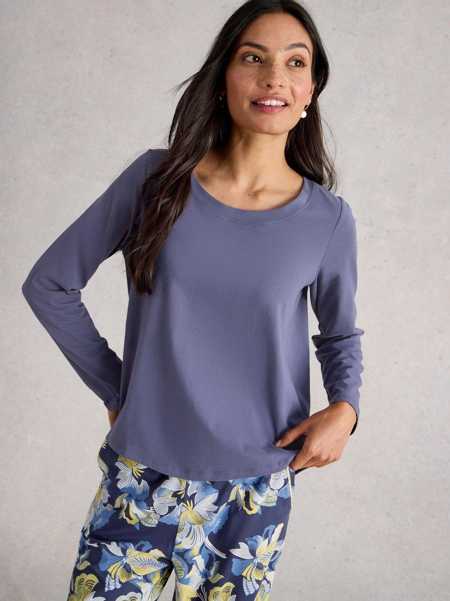 Langärmeliges Pyjama-Oberteil aus Jersey