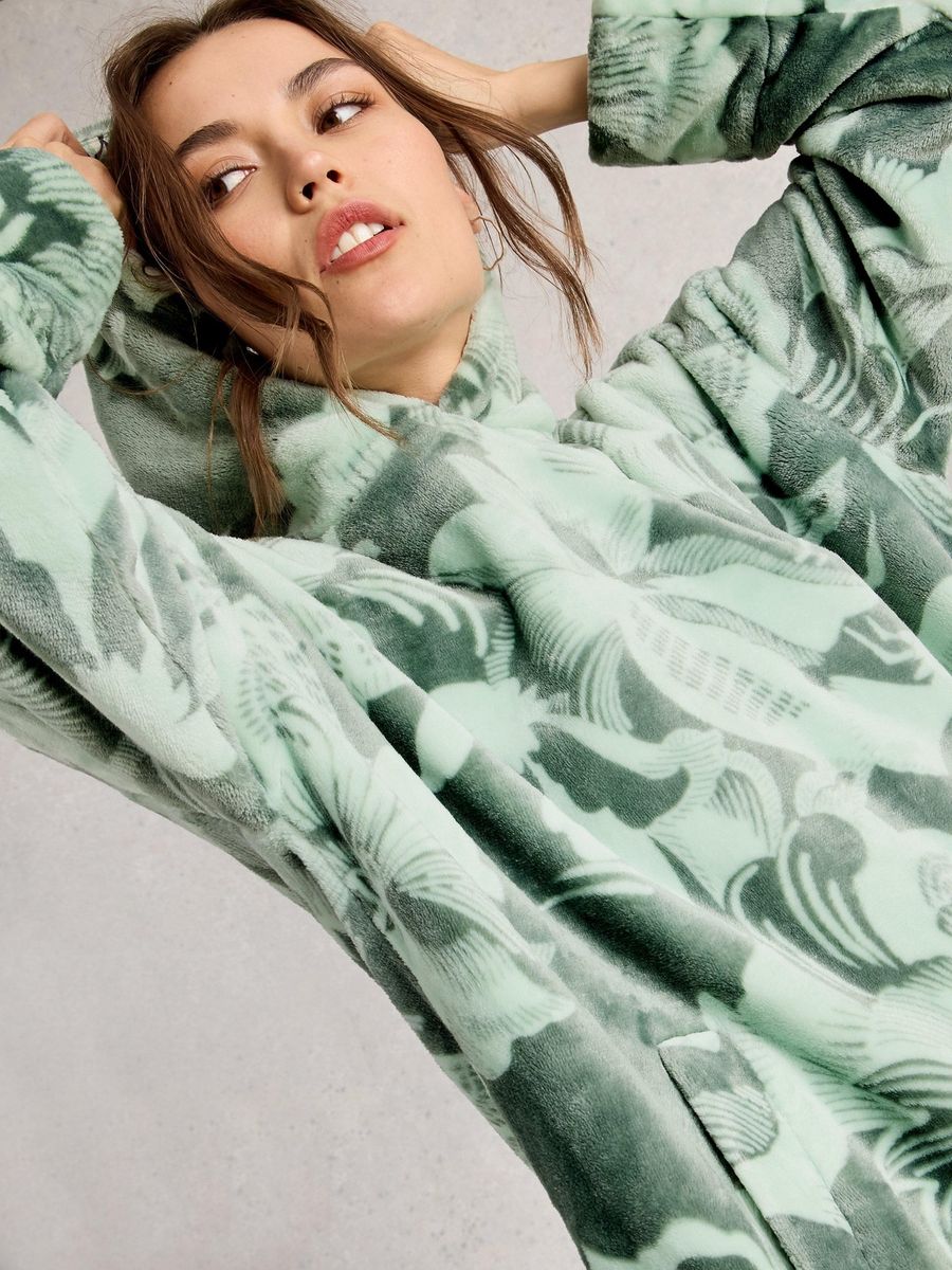 Kuscheliger Kapuzenpullover mit Print