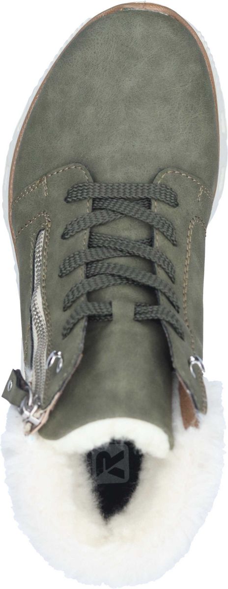 Schnürstiefelette mit Reißverschluss-Detail