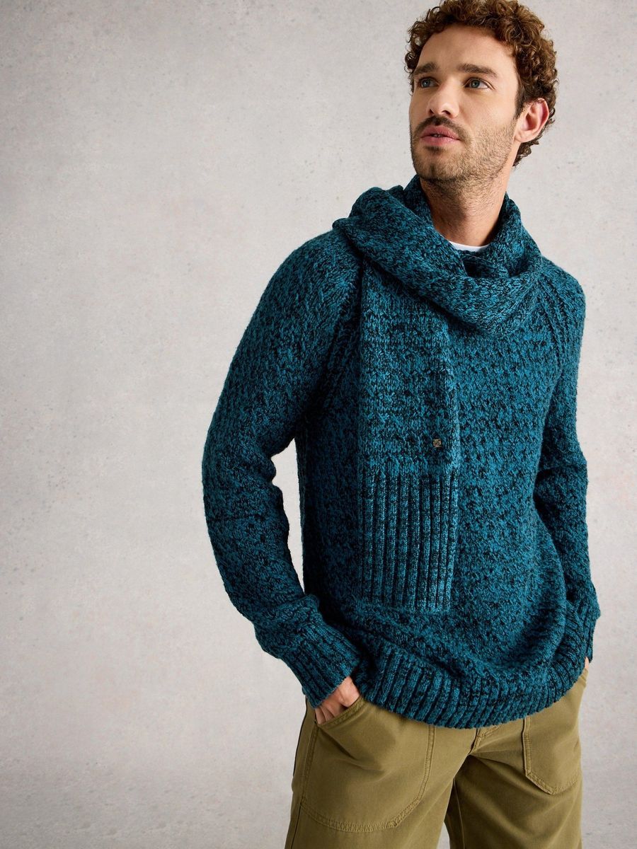 Pullover mit Rundhalsausschnitt aus Strukturstrick