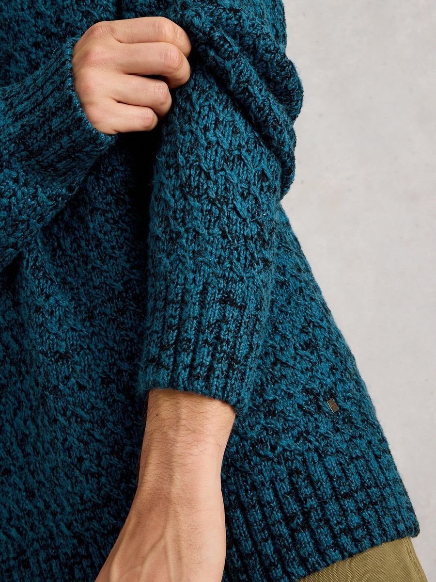 Pullover mit Rundhalsausschnitt aus Strukturstrick