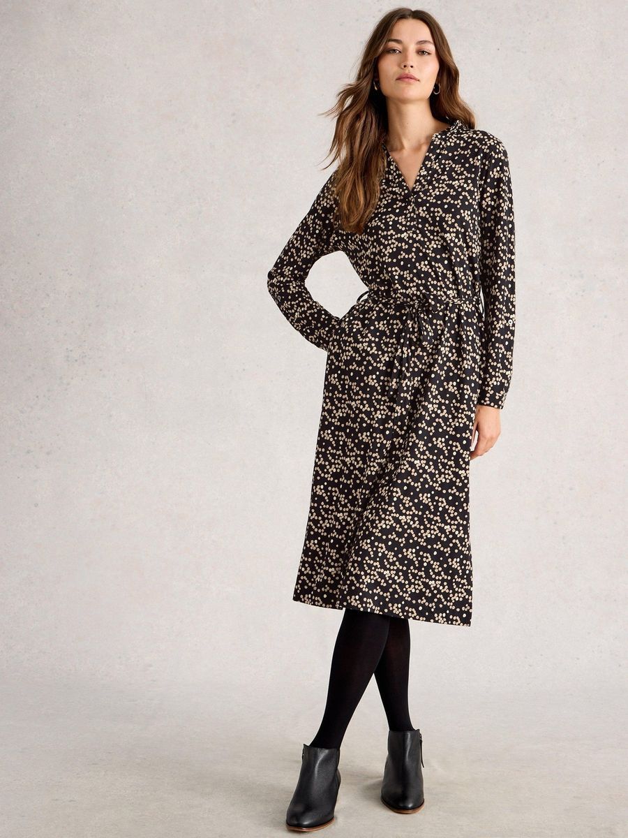 Bedrucktes Kleid aus Bio-Baumwollmischung