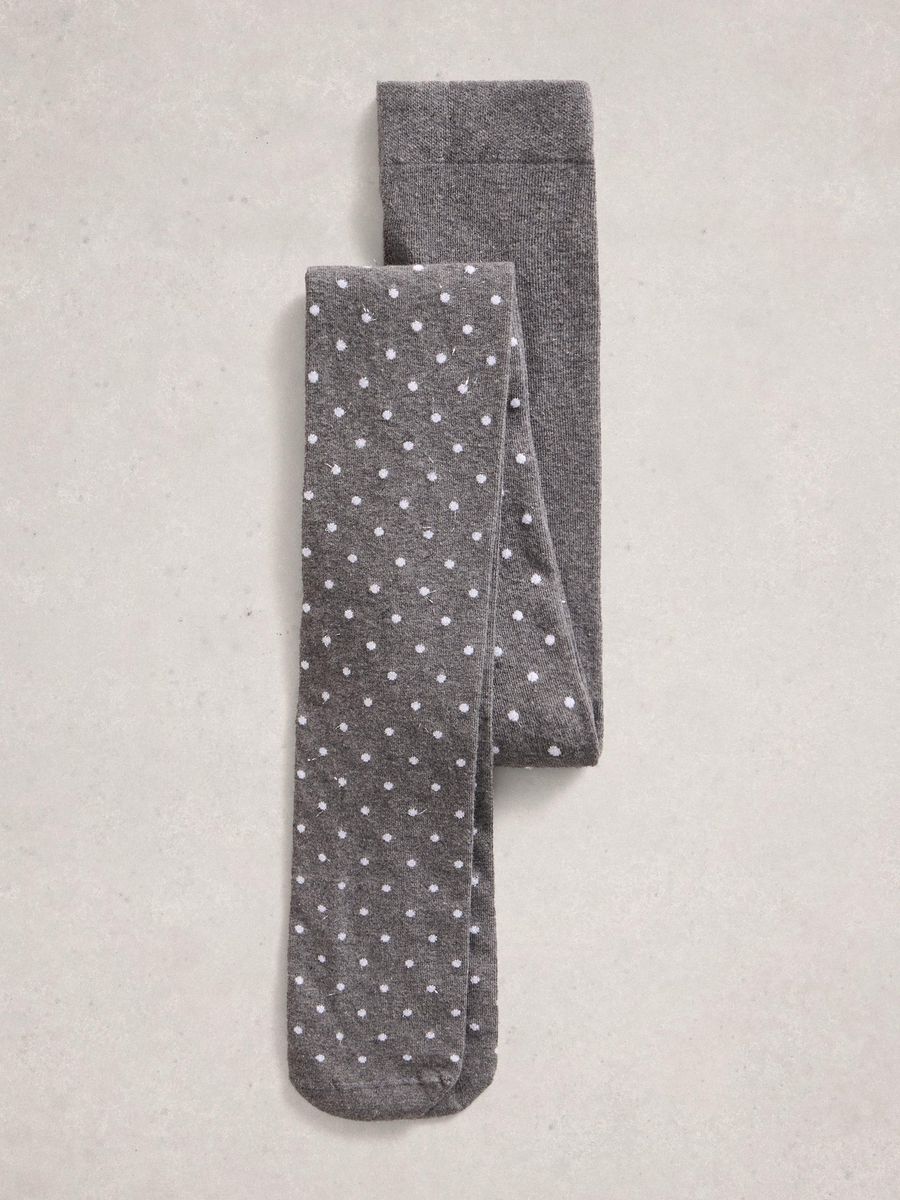Strumpfhose mit Tupfenmuster aus Baumwollmischung