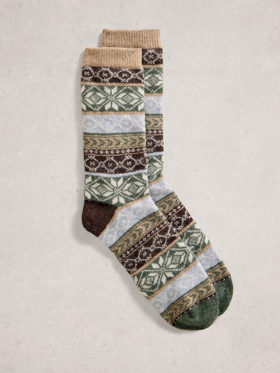 Gemusterte, gemütliche Socken im Geschenkset