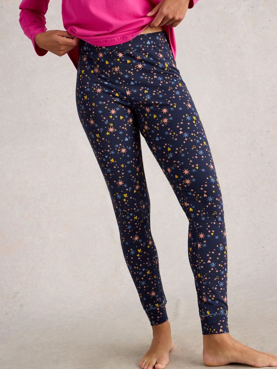 Jersey Leggings aus Bio-Baumwolle mit Print