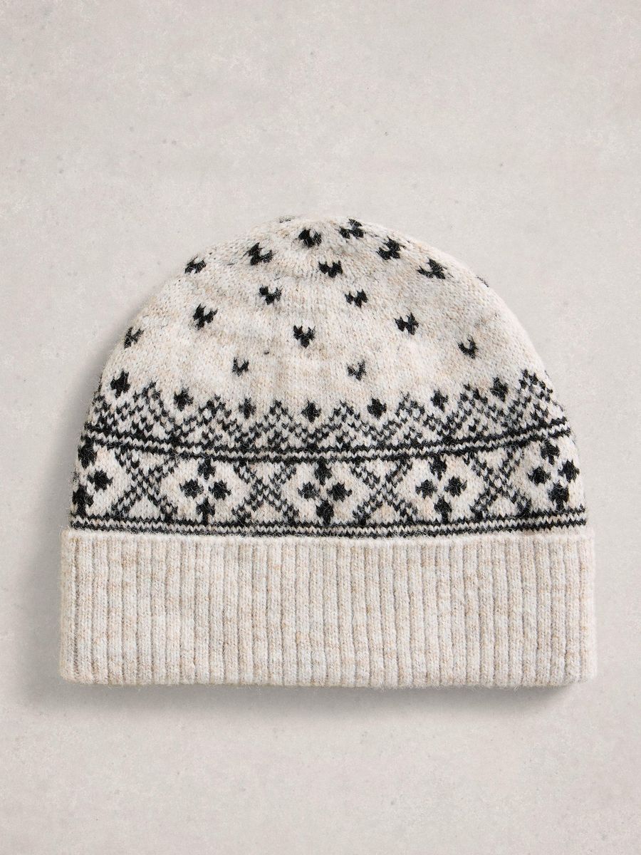 Fair Isle Strickmütze mit Muster