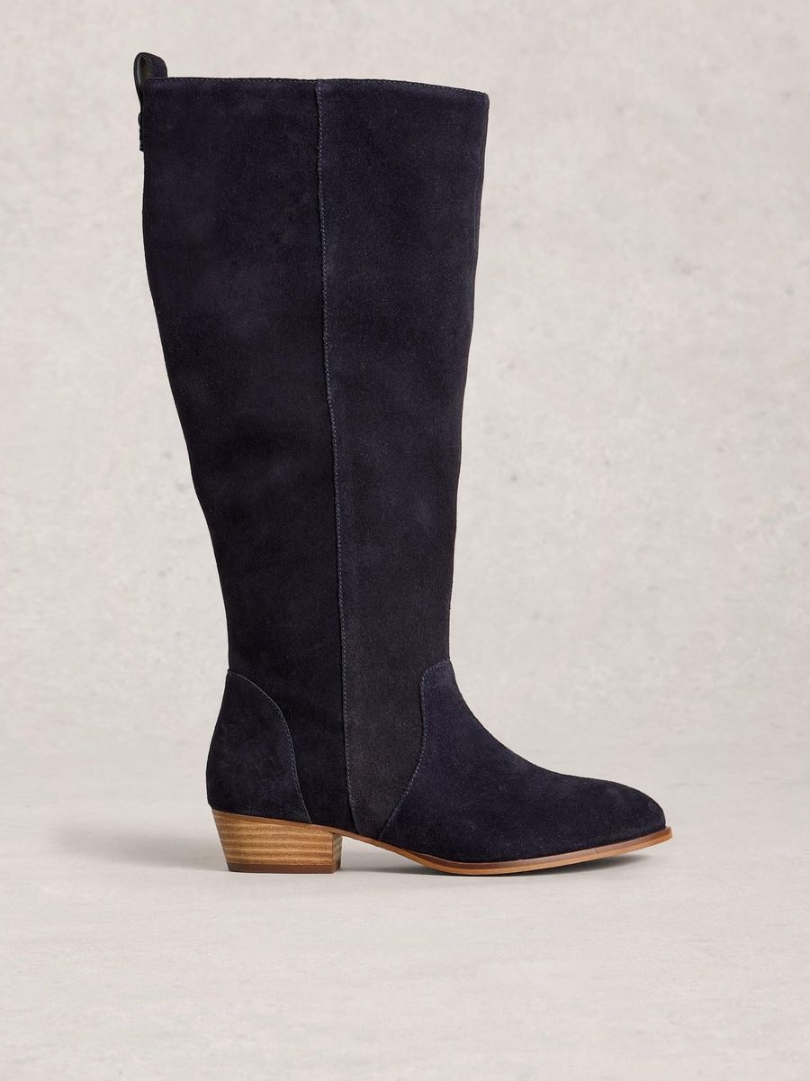 Kniehohe Westernstiefel aus Wildleder