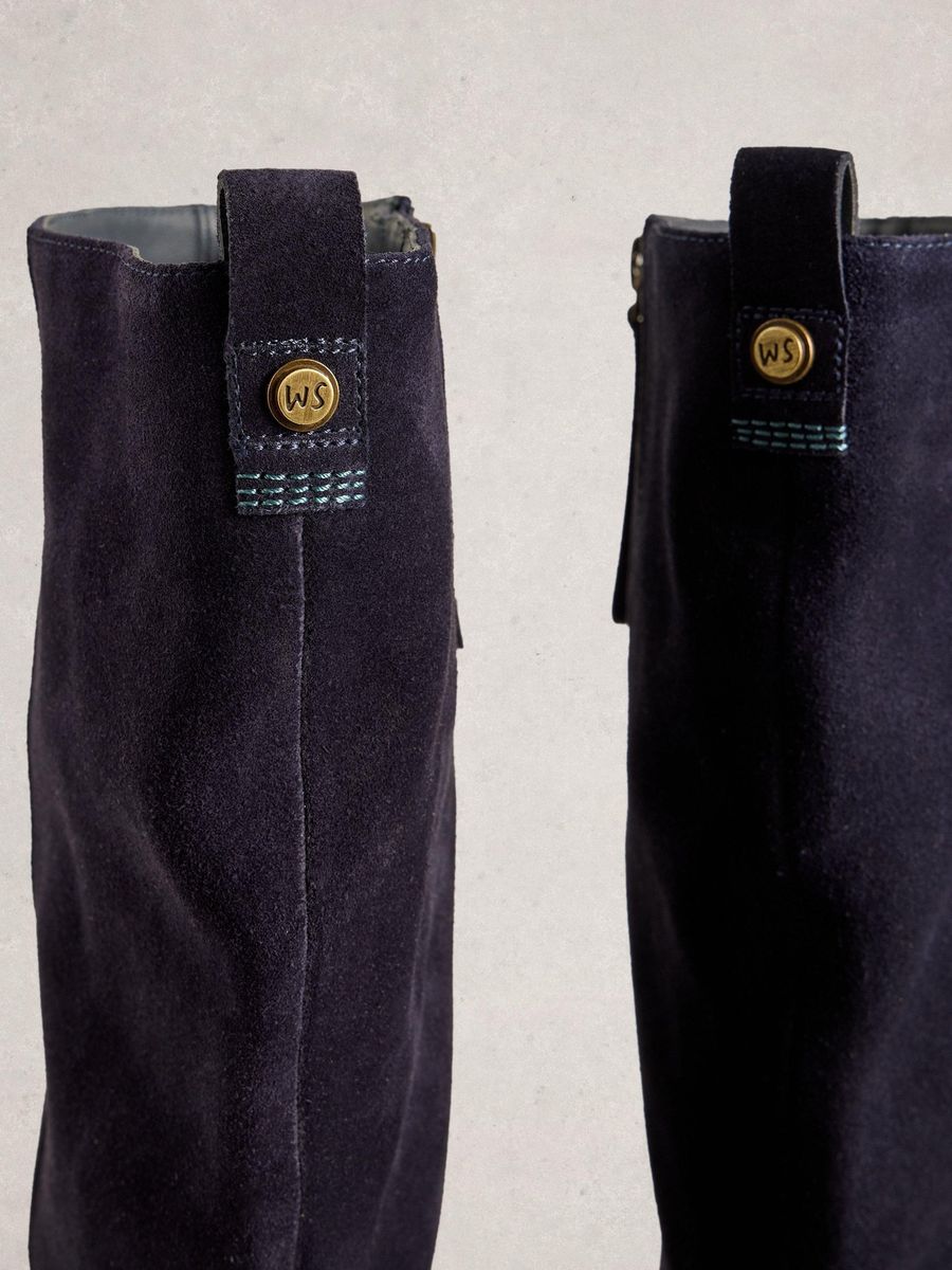 Kniehohe Westernstiefel aus Wildleder