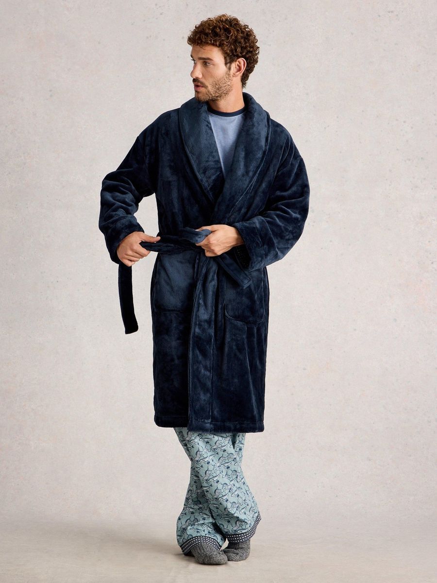 Kuscheliger Plüsch-Fleece Bademantel