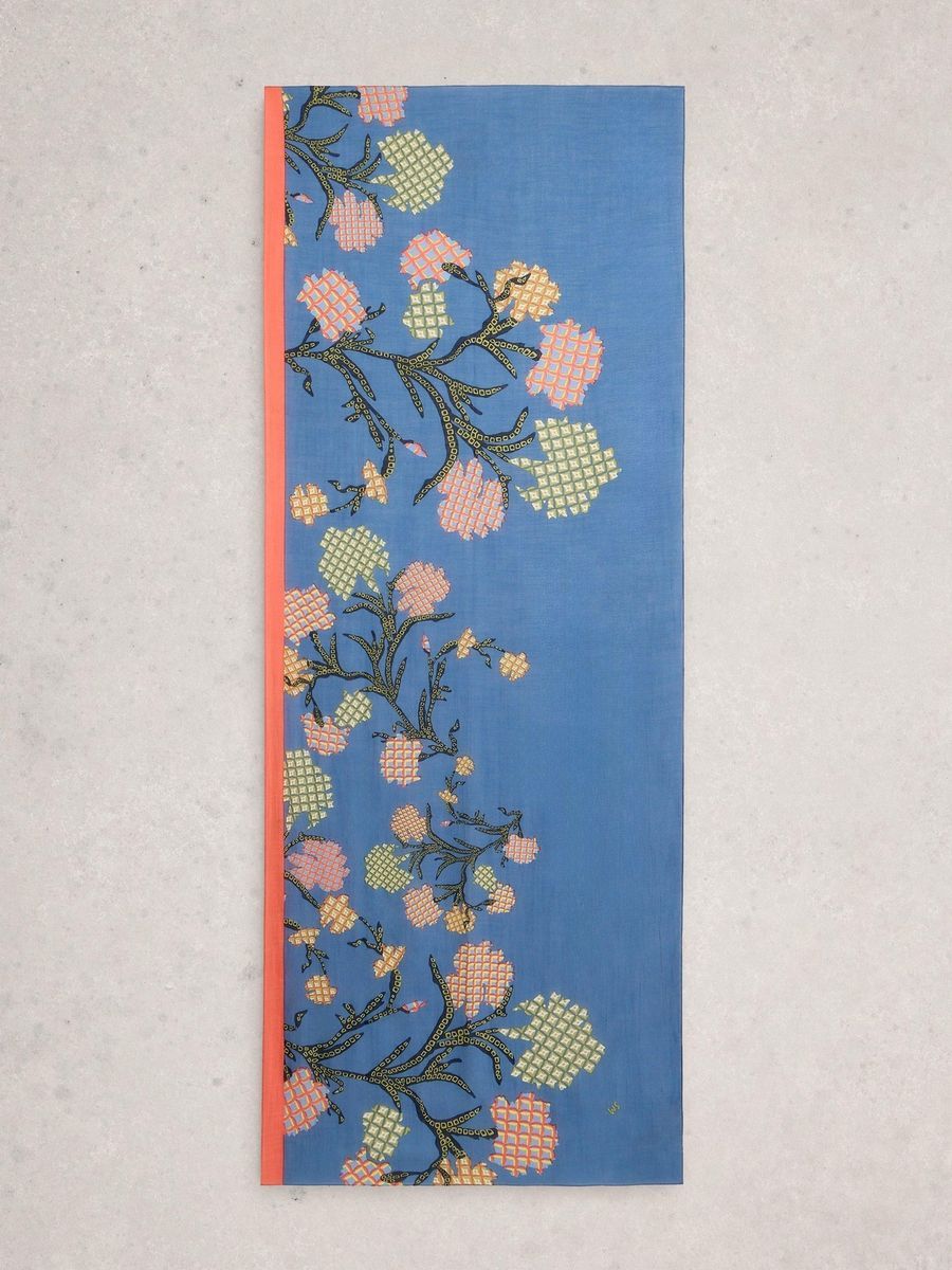 Leichter Schal mit Blumenmuster