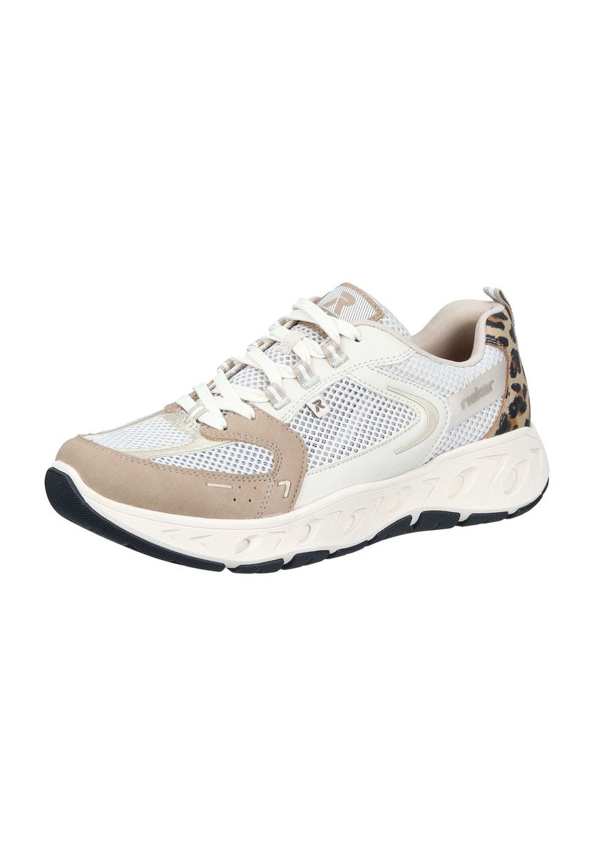 Beige Damen Sneaker mit Leopardenmuster