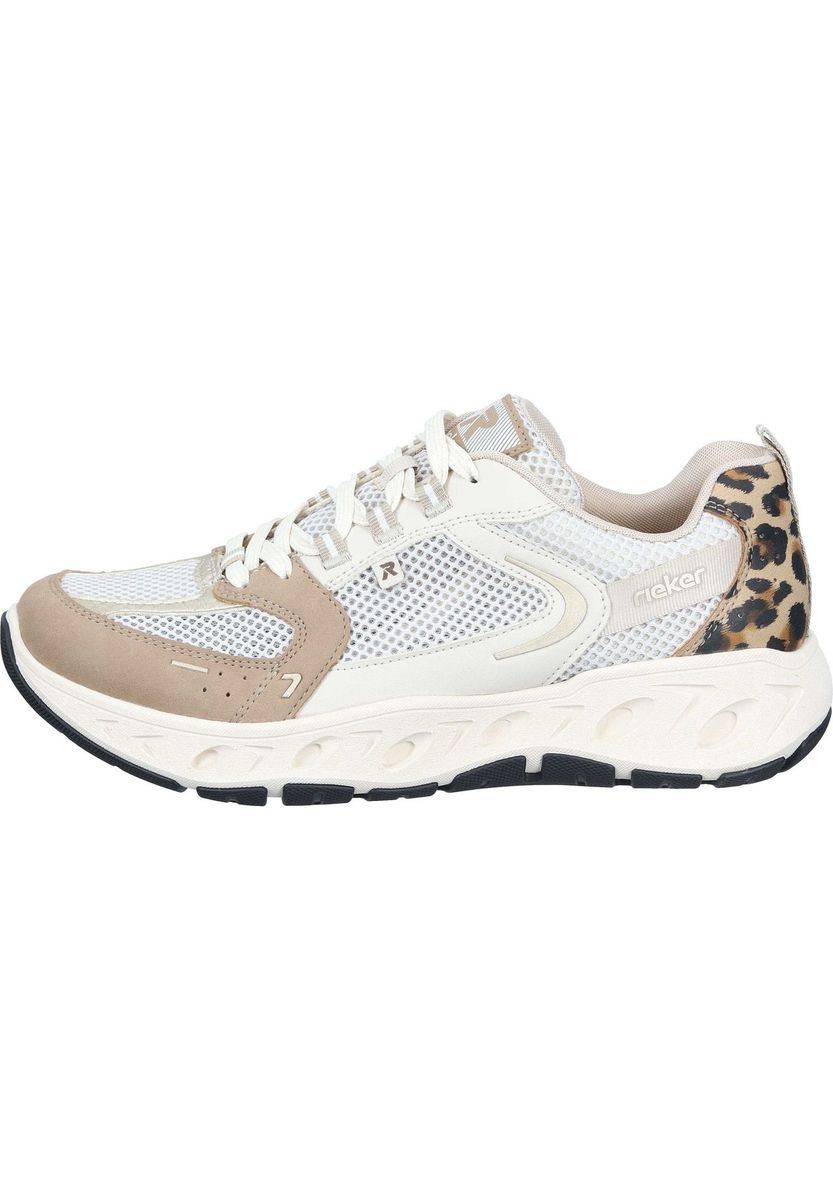 Beige Damen Sneaker mit Leopardenmuster