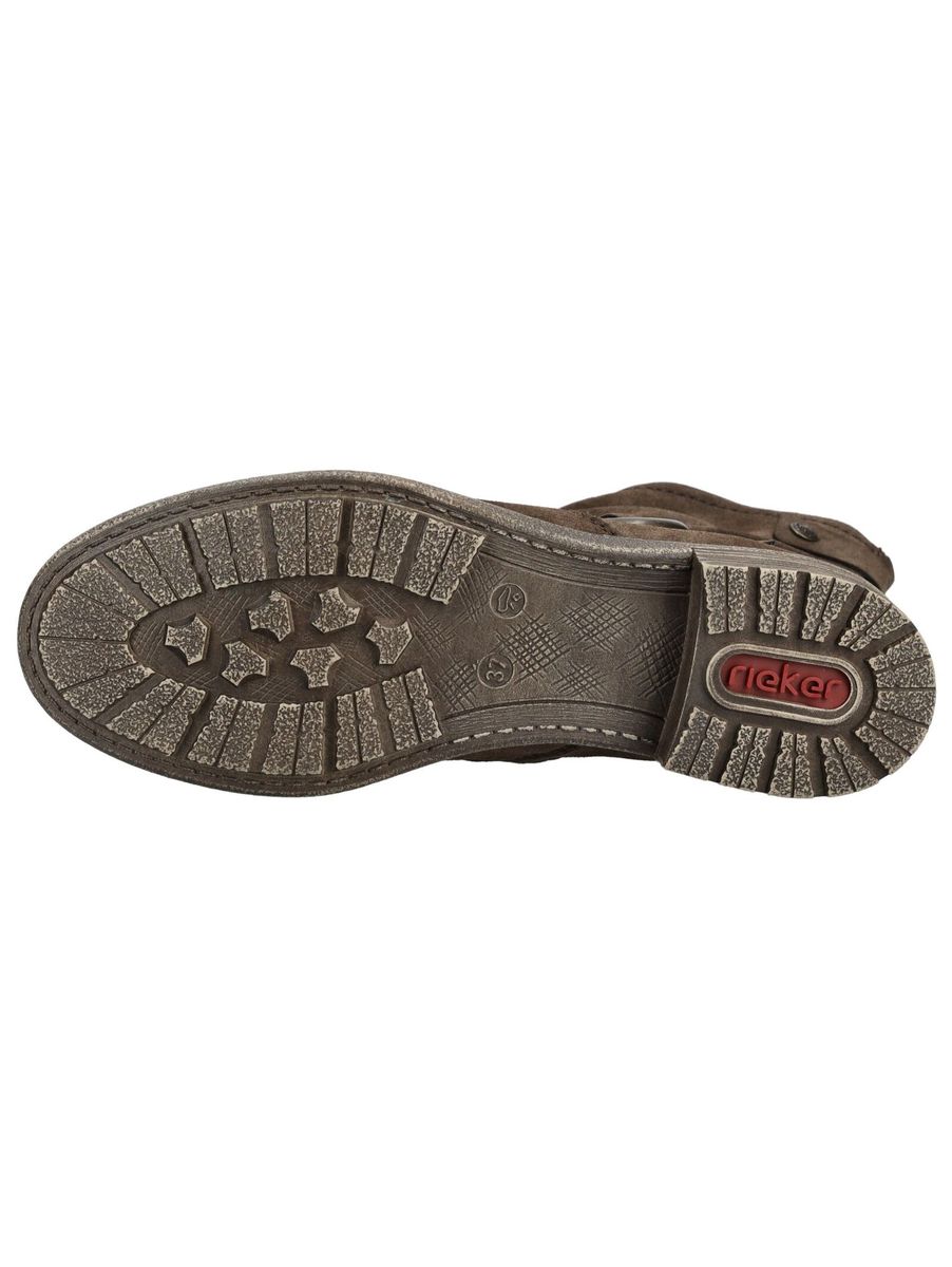 Brauner Wildleder-Stiefelette mit Schnalle