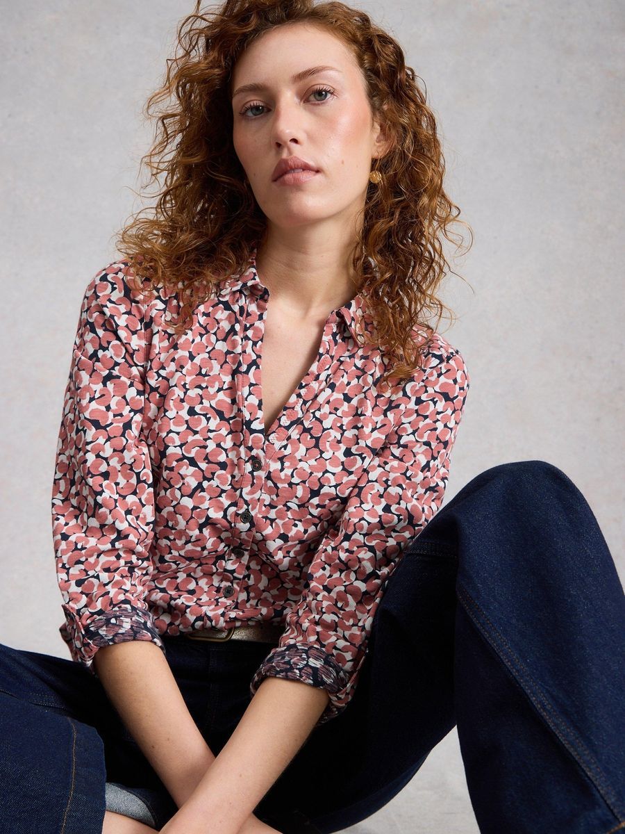 Jerseybluse Annie mit Print aus Baumwolle