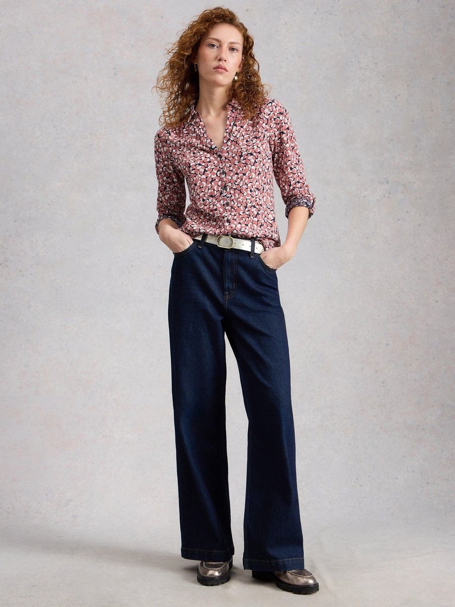 Jerseybluse Annie mit Print aus Baumwolle