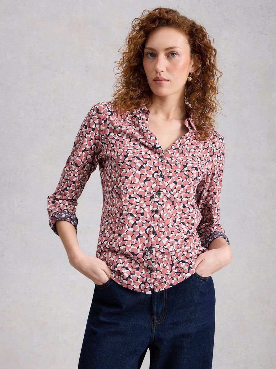Jerseybluse Annie mit Print aus Baumwolle