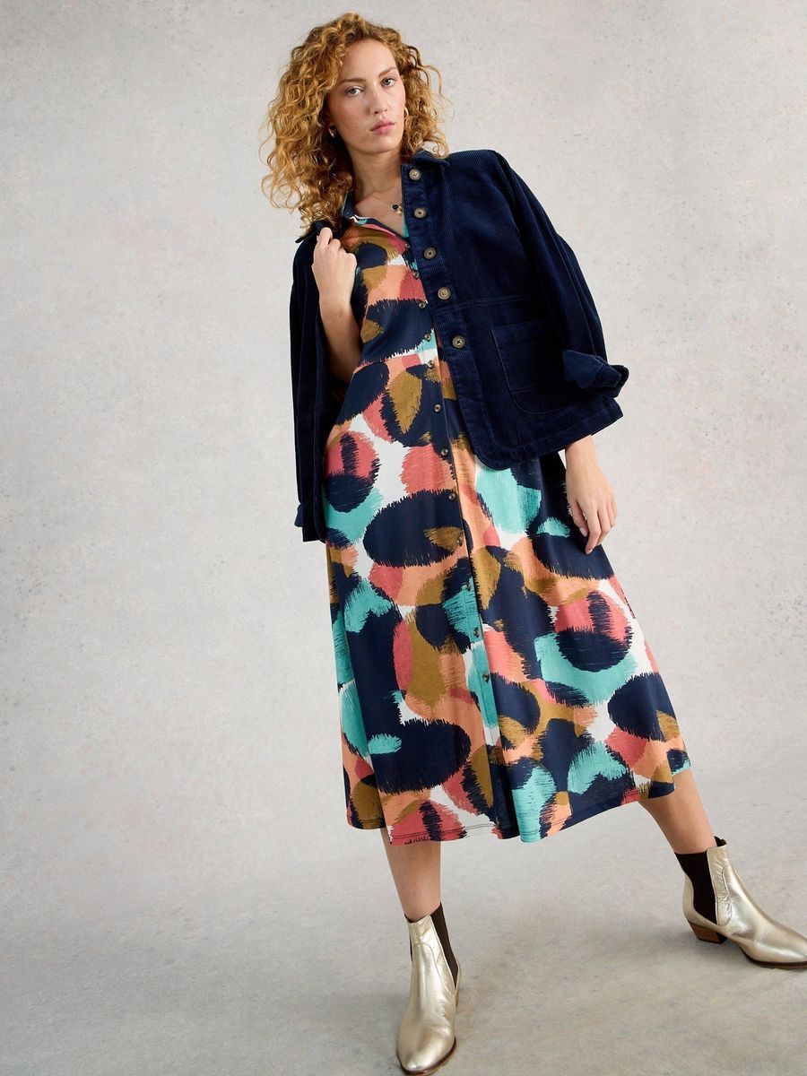 Jersey-Blusenkleid Rua mit Muster