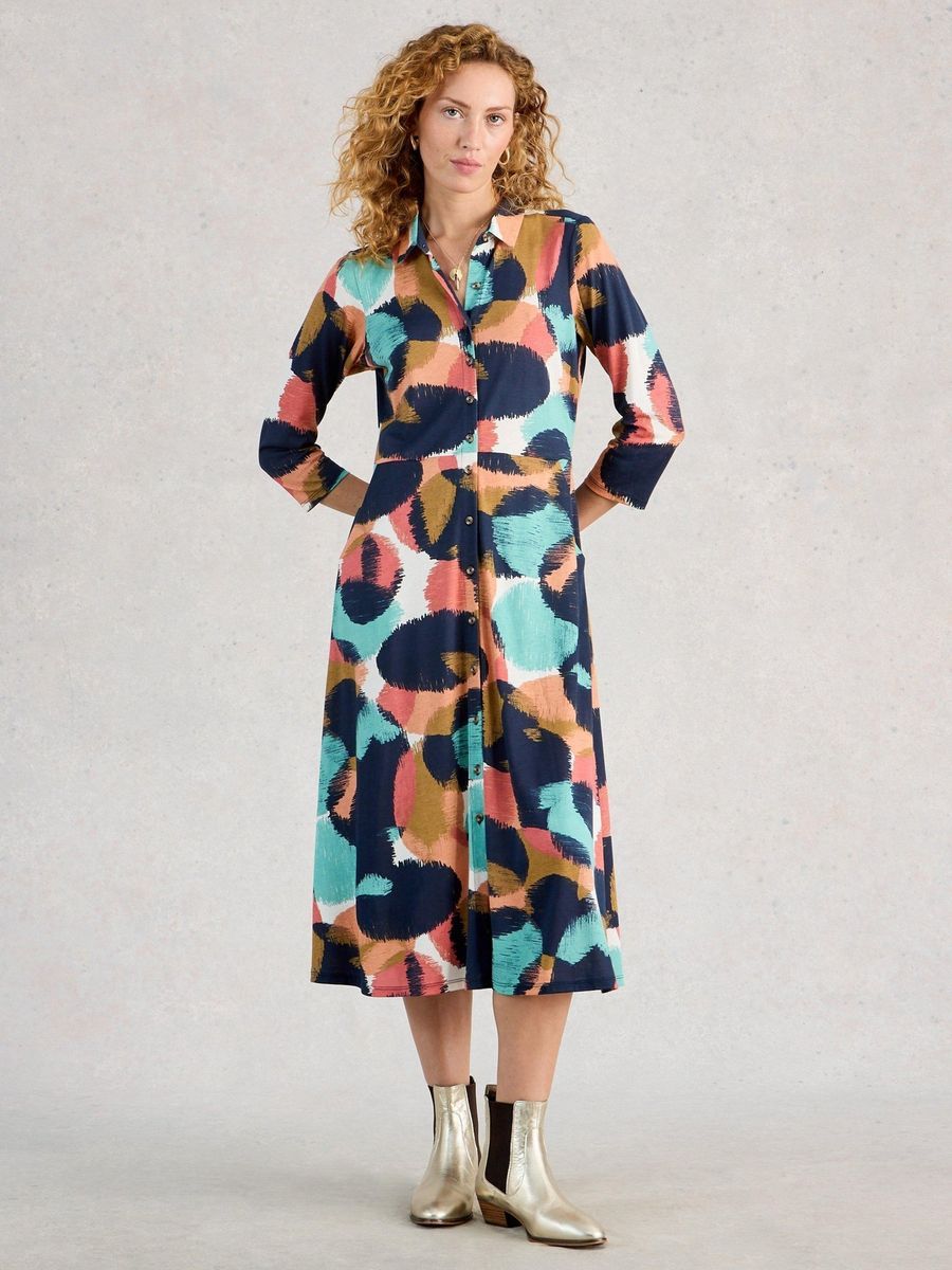 Jersey-Blusenkleid Rua mit Muster