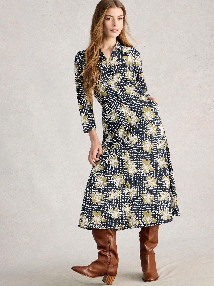 Jersey-Blusenkleid Rua mit Muster