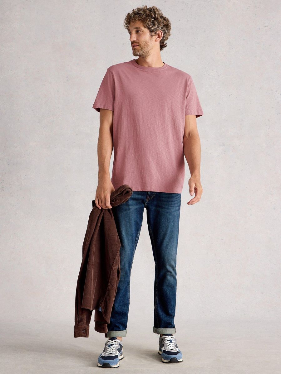Klassisches Baumwoll-T-Shirt mit gerader Passform