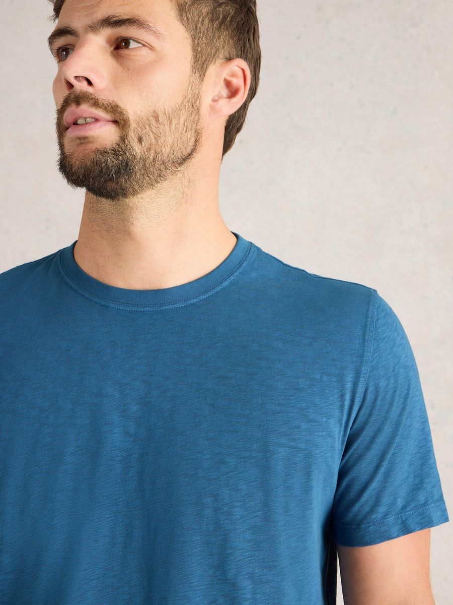 Klassisches Baumwoll-T-Shirt mit gerader Passform