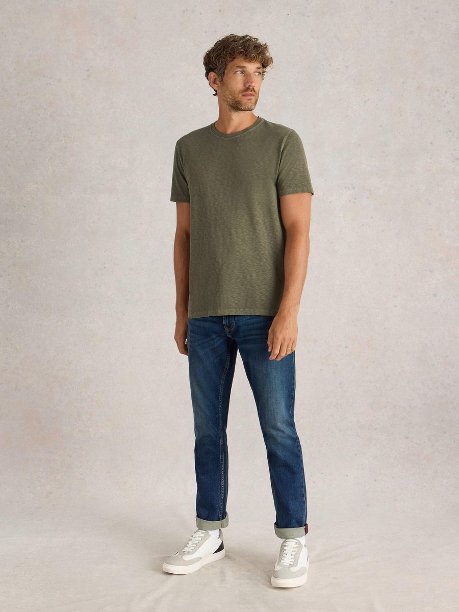 Klassisches Baumwoll-T-Shirt mit gerader Passform