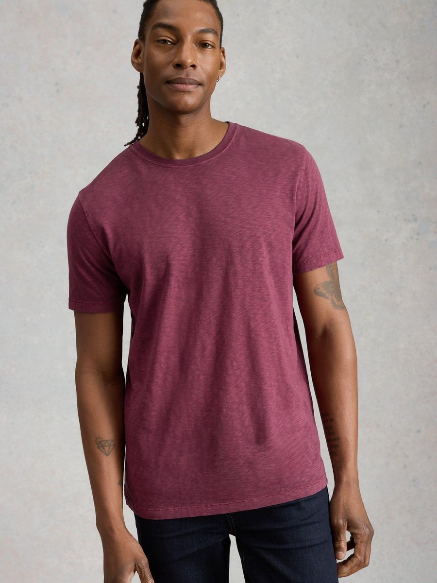 Klassisches Baumwoll-T-Shirt mit gerader Passform
