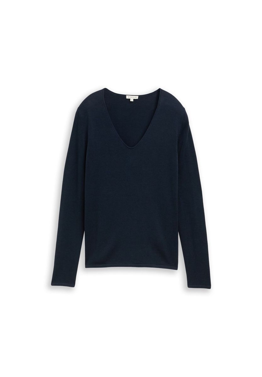 Eleganter Strickpullover mit V-Ausschnitt