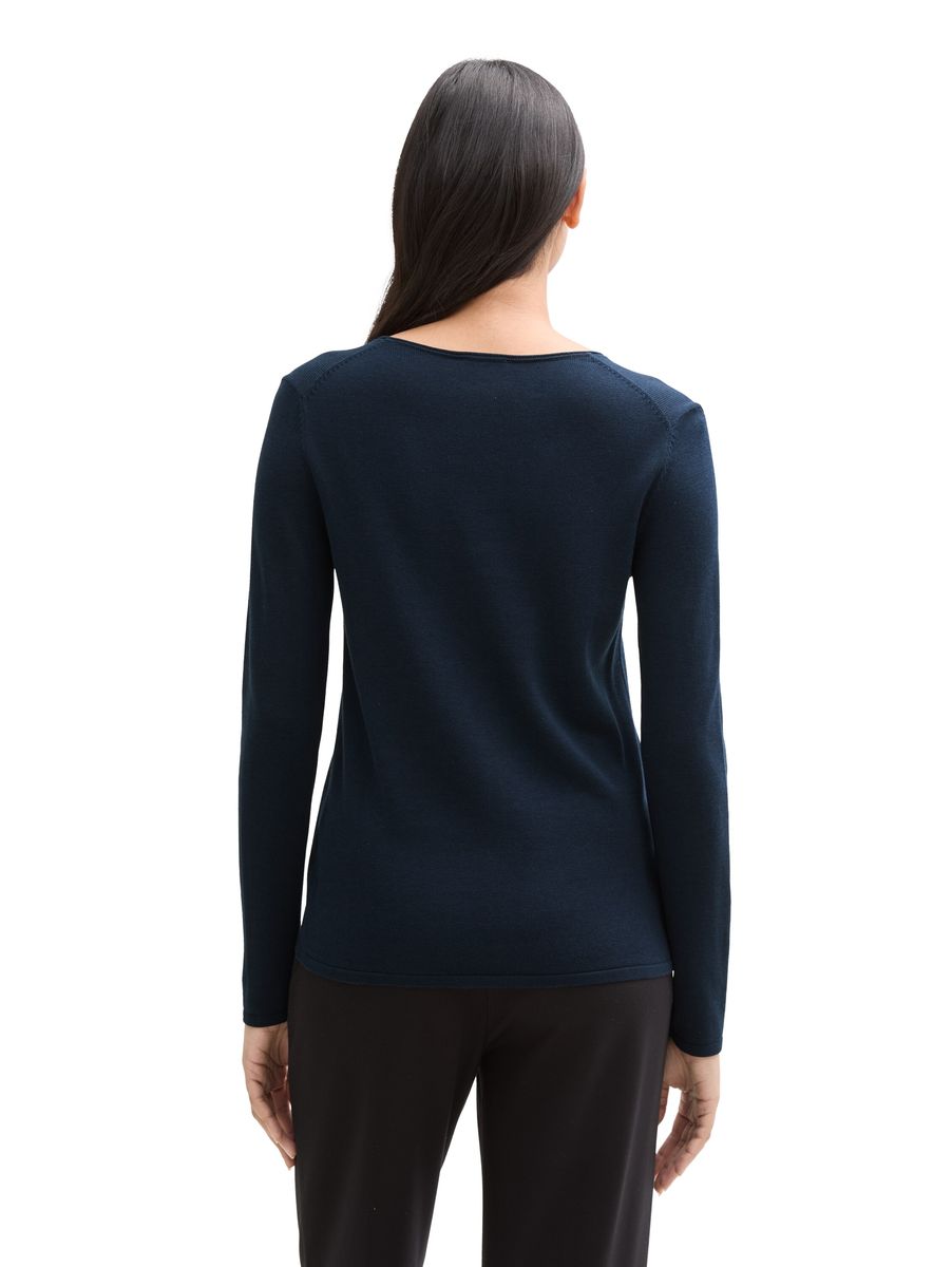 Eleganter Strickpullover mit V-Ausschnitt