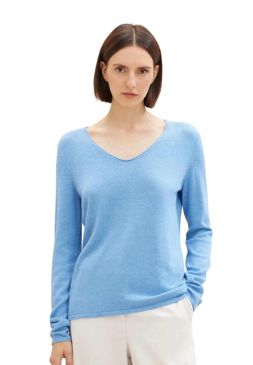 Eleganter Strickpullover mit V-Ausschnitt