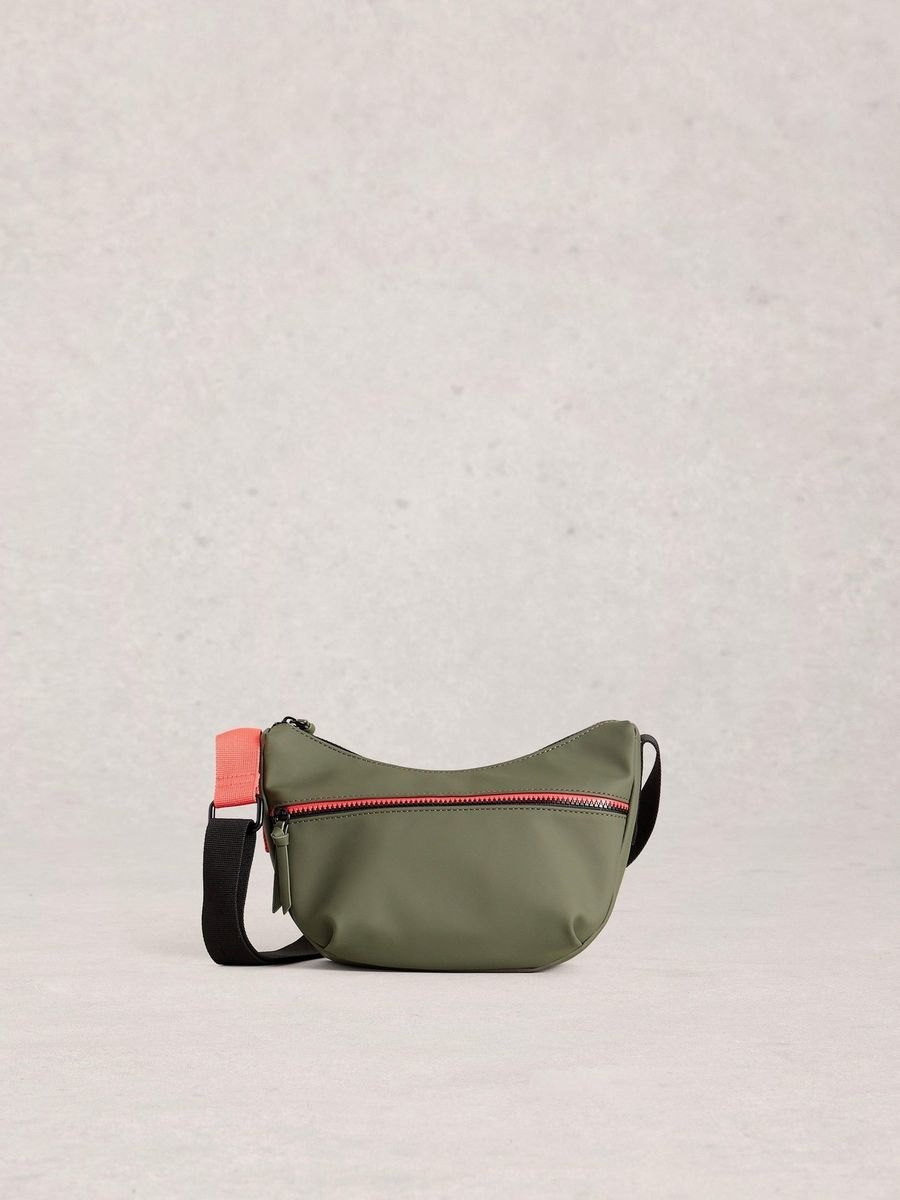 Olivgrüne Crossbody-Kameratasche