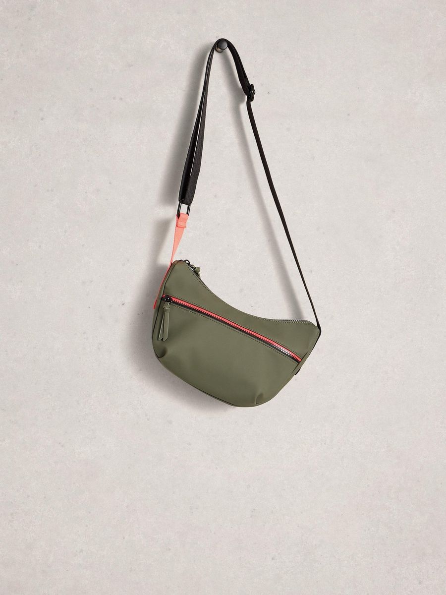 Olivgrüne Crossbody-Kameratasche