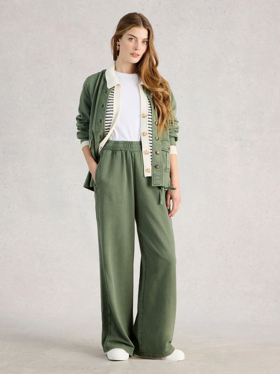 Weite Jersey-Freizeithose aus Baumwolle