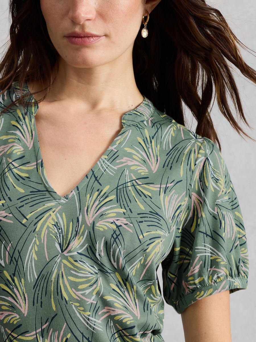 Jerseykleid mit Blumenmuster und langen Ärmeln