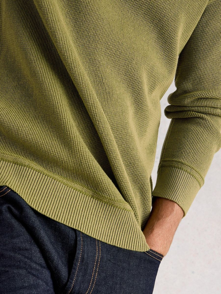 Bio-Baumwoll Strickpullover mit Rundhalsausschnitt