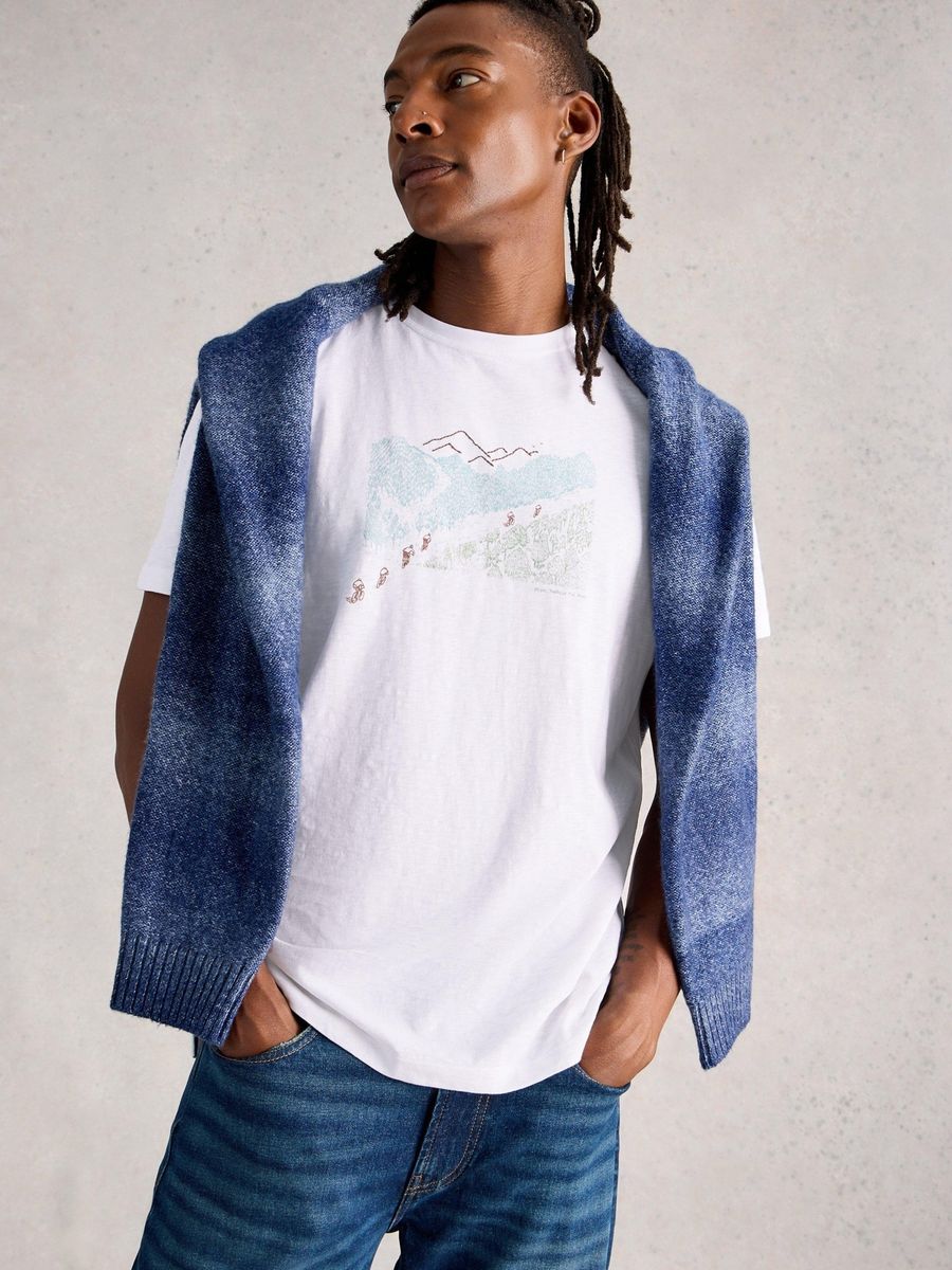 Abersoch Pedal T-Shirt mit Grafikprint
