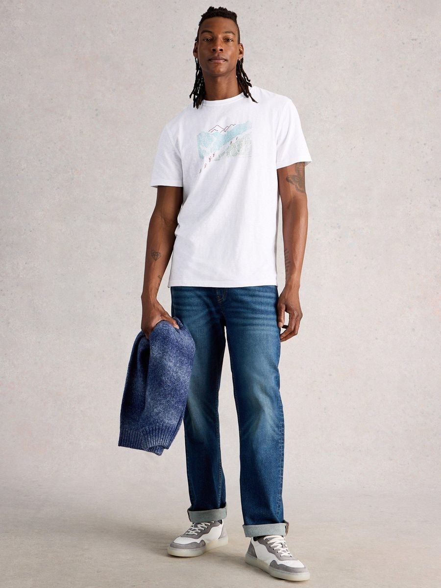 Abersoch Pedal T-Shirt mit Grafikprint