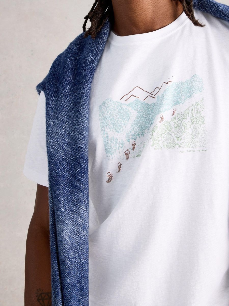 Abersoch Pedal T-Shirt mit Grafikprint
