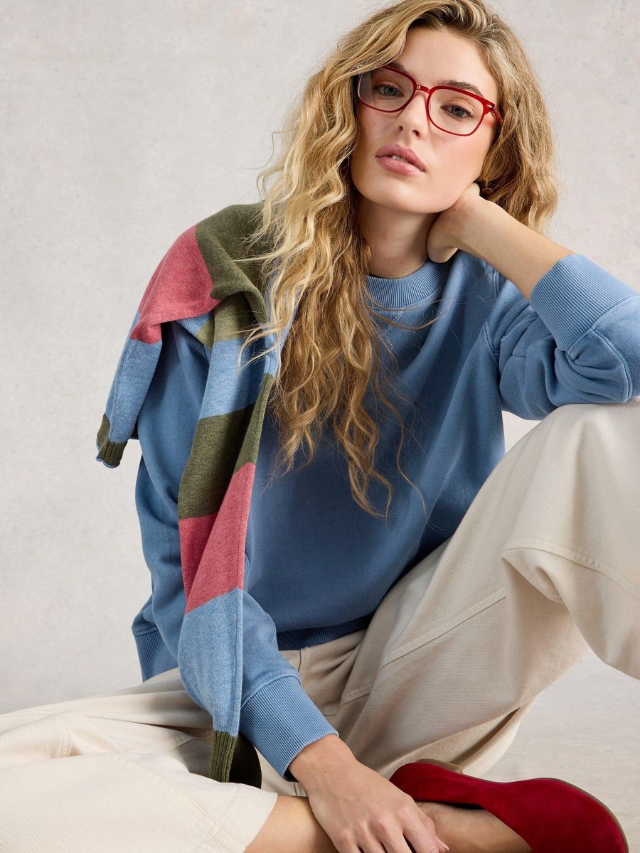 Bequemes Bio-Baumwoll-Pullover Sweatshirt