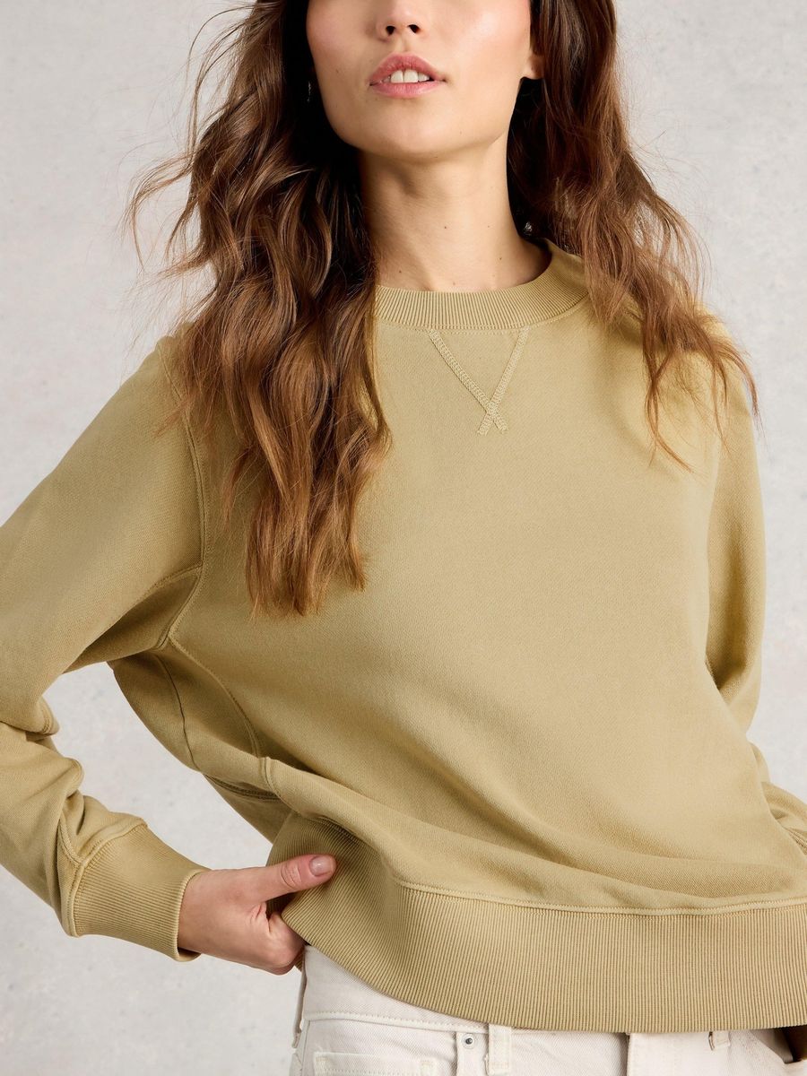 Bequemes Bio-Baumwoll-Pullover Sweatshirt