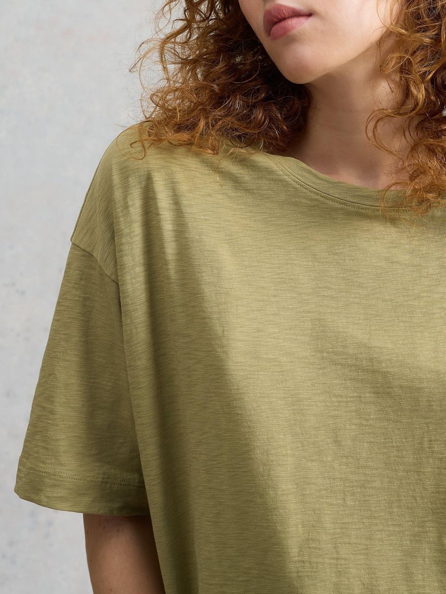T-Shirt aus Baumwolle mit Boxy-Passform