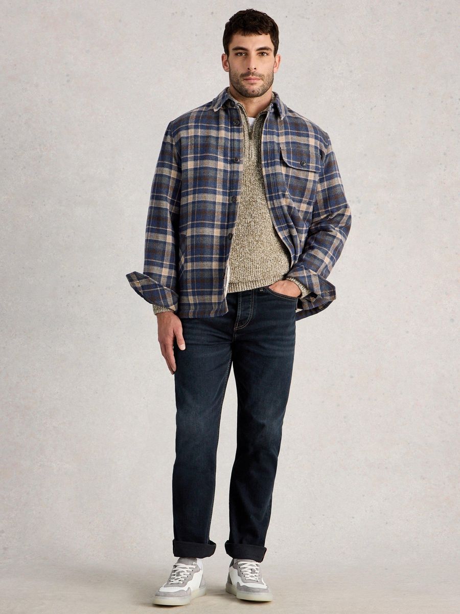 Jeans mit geradem Bein in dunkler Waschung