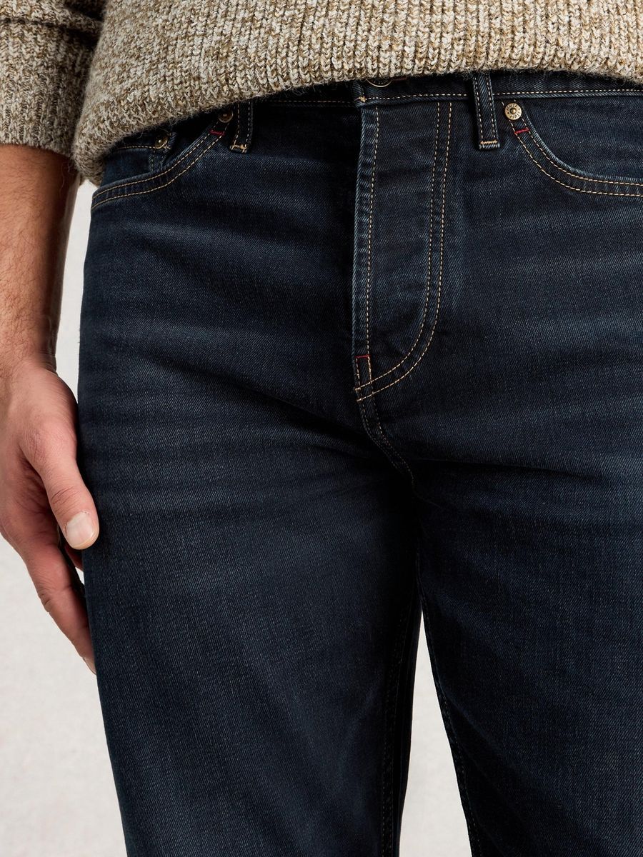 Jeans mit geradem Bein in dunkler Waschung