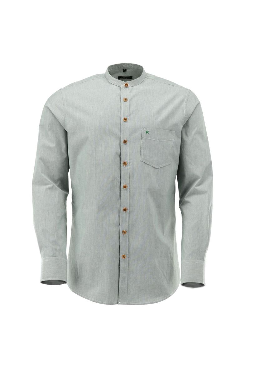 Lässiges Langarmhemd mit Stehkragen