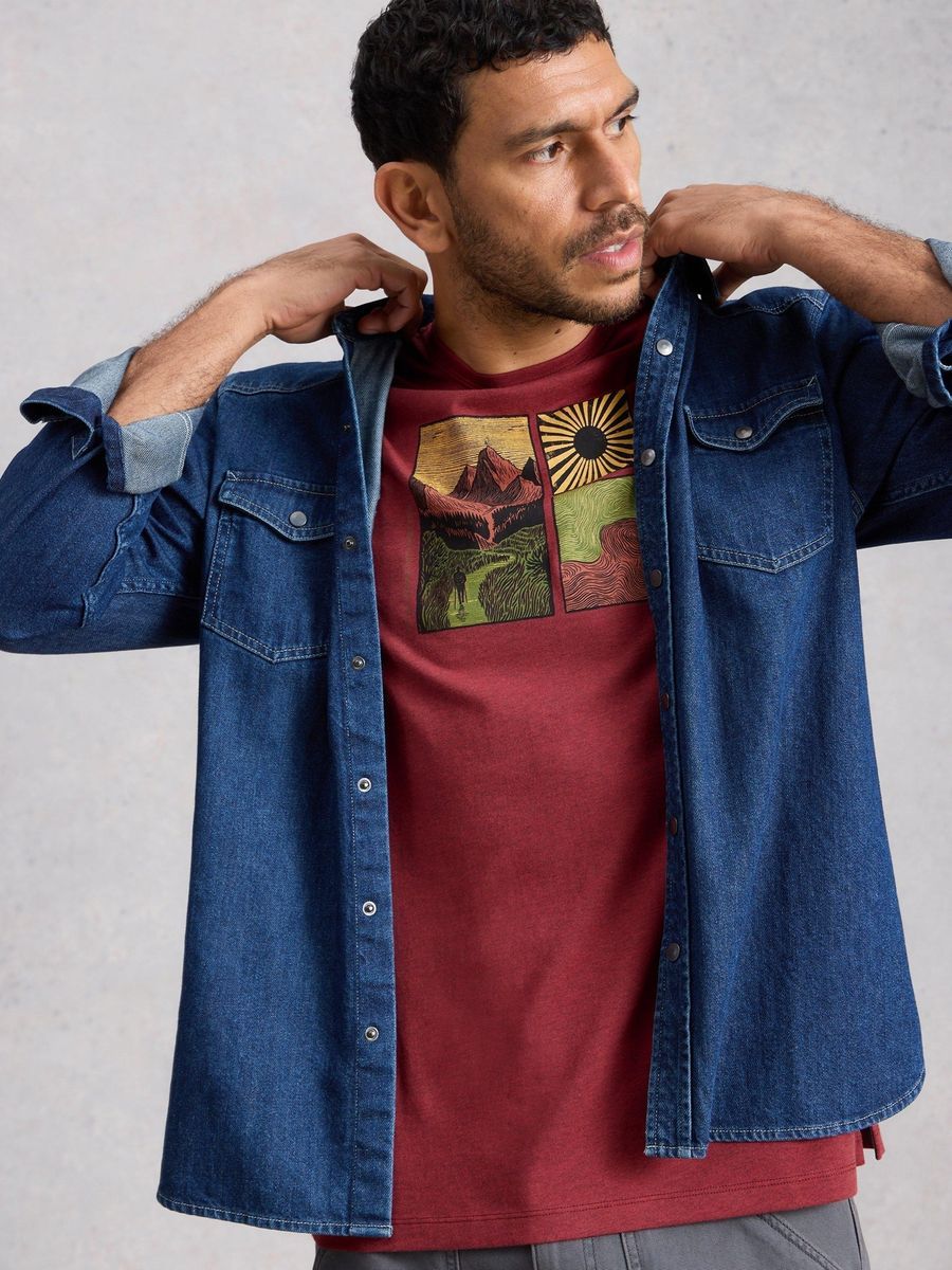 Baumwoll-T-Shirt mit Grafikprint